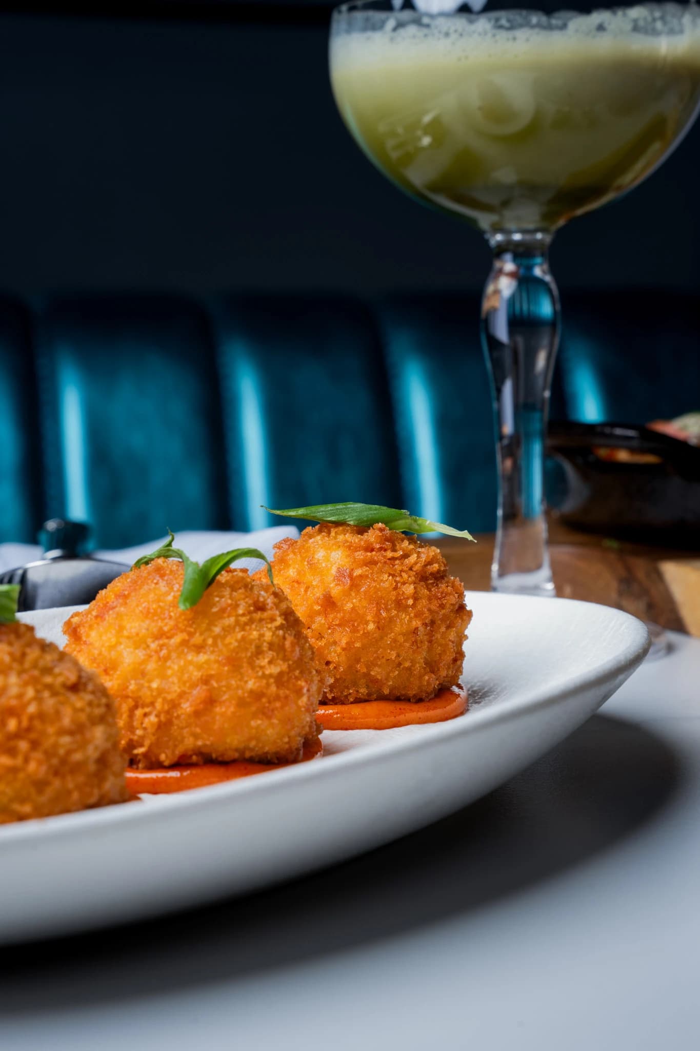 Shrimp francese arancini, a crispy Italian starter at Siena in Alpharetta