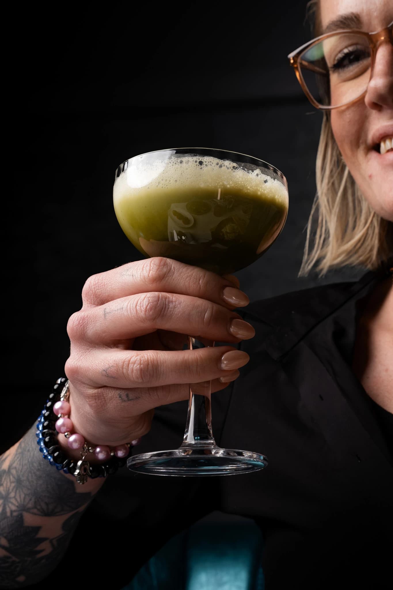 Matcha martini from the cocktail list at Siena Restaurant & Bar, Alpharetta