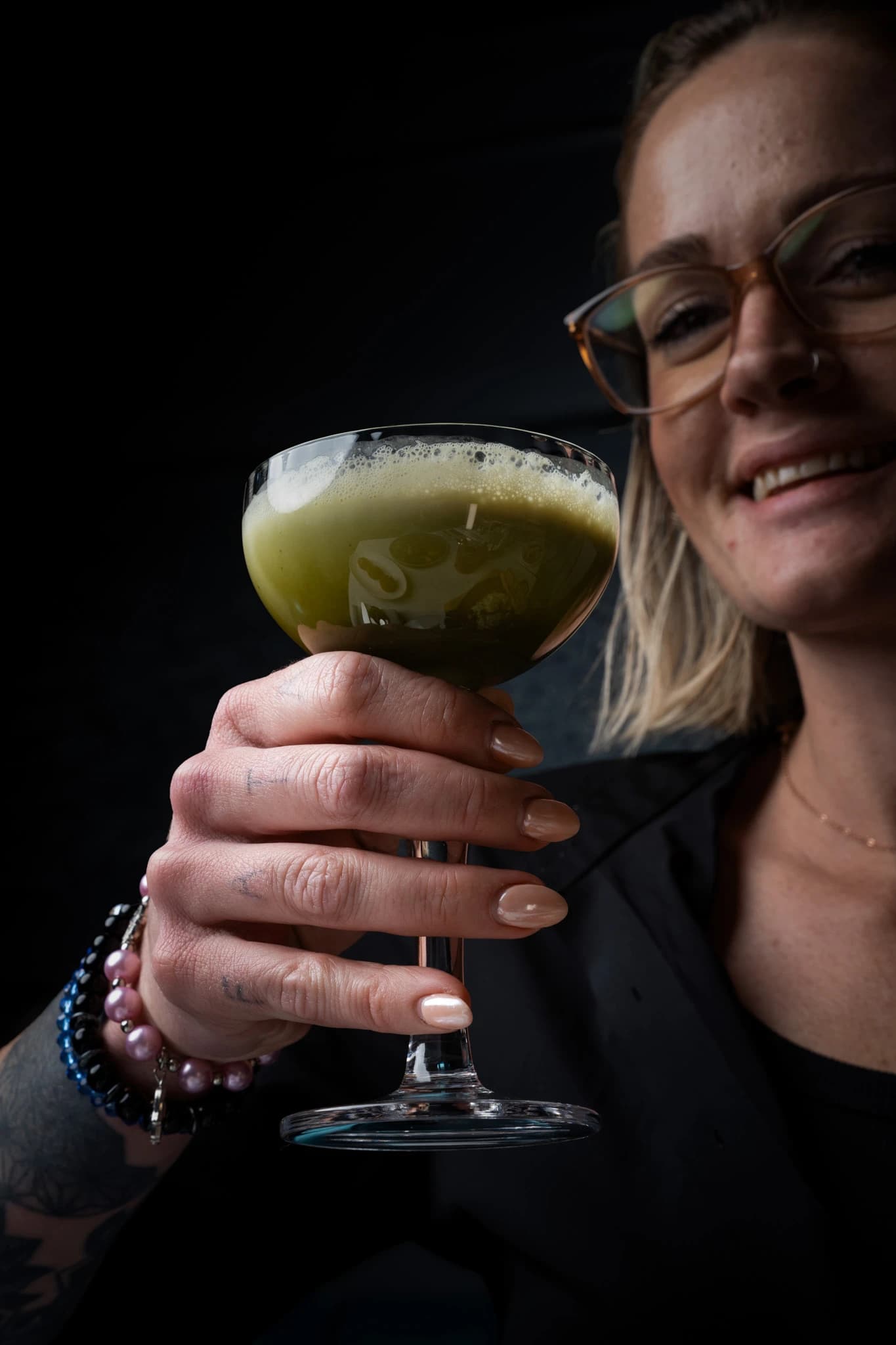 Matcha martini from the cocktail list at Siena Restaurant & Bar, Alpharetta